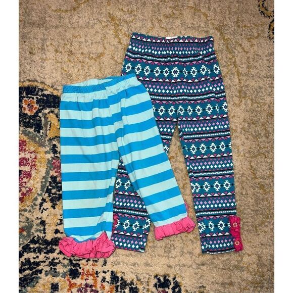 Girls Blue Leggings - Picture 1 of 3